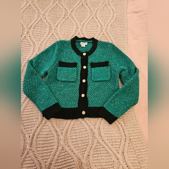 Urban Revivo Green and Black Women's Cadigan - Picture 1 of 5